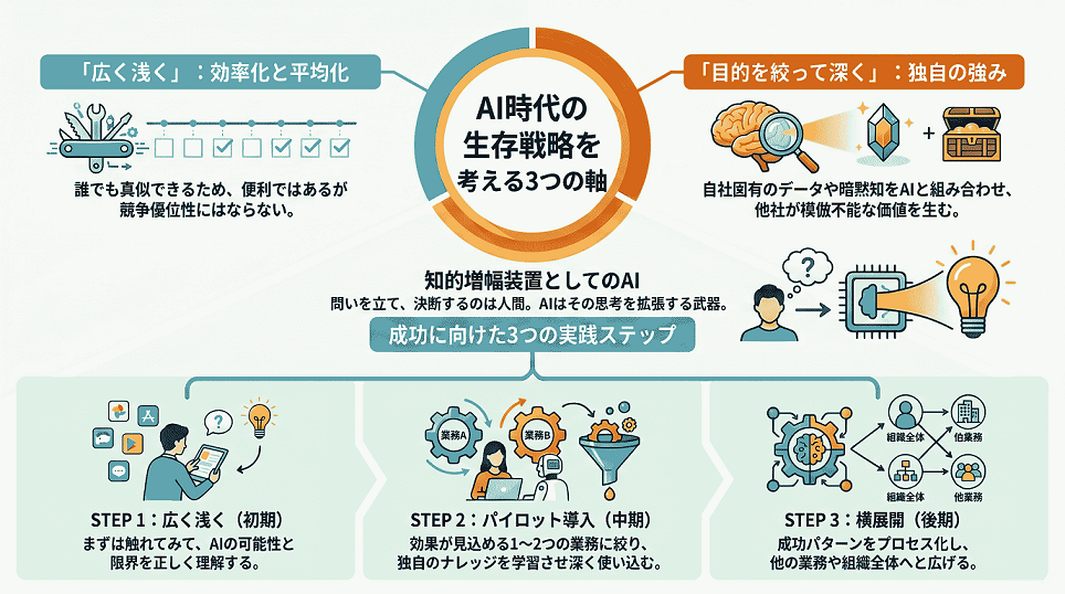 AI時代の生存戦略 ―― 広く浅くではなく、絞って深く