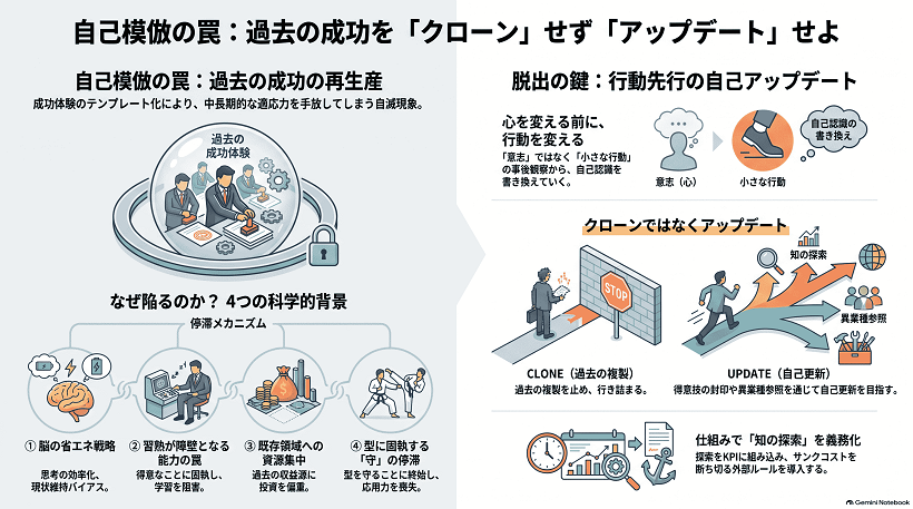 自己模倣の罠 ― 人はなぜ同じパターンに固執してしまうのか?